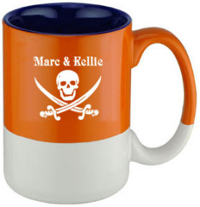 Promotional Ceramic Mugs: 15oz Two Tone El Grande Coffee Mugs